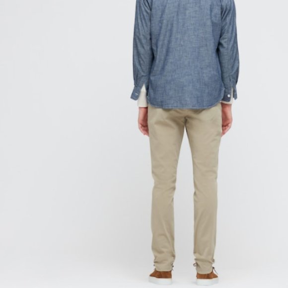 Uniqlo MEN SKINNY FIT 2-WAY STRETCH CHINO PANTS Navy W 28 X L 34" - Picture 11 of 11